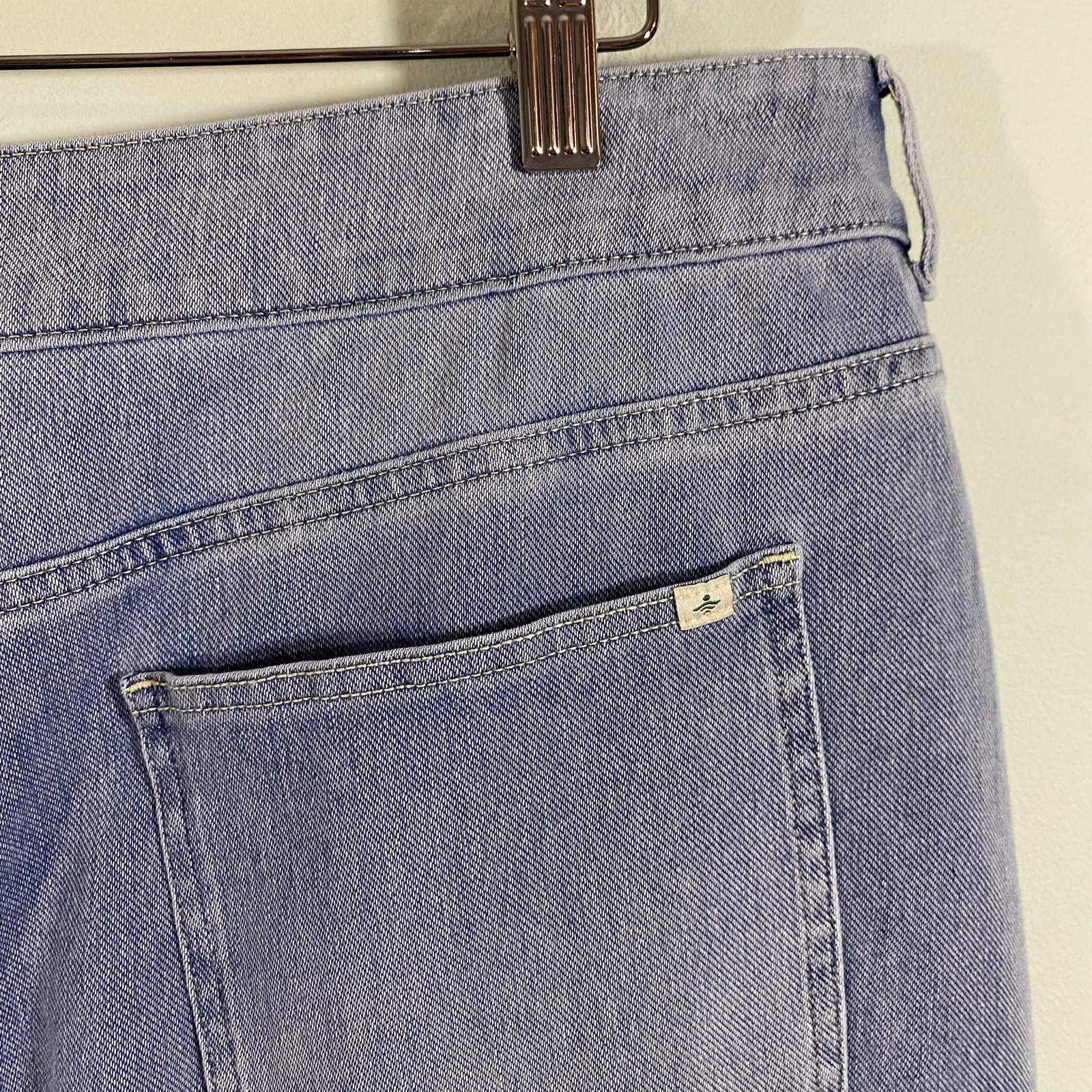 Halara Women Light Blue Criss Cross Waist Wide Leg Jeans Size XL NWT - Image 8