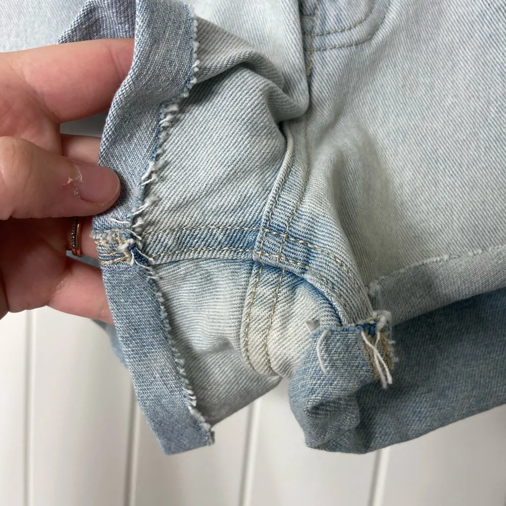 NEW Wild Fable women’s‎ light wash denim highest rise cheeky shorts jean summer - Image 3