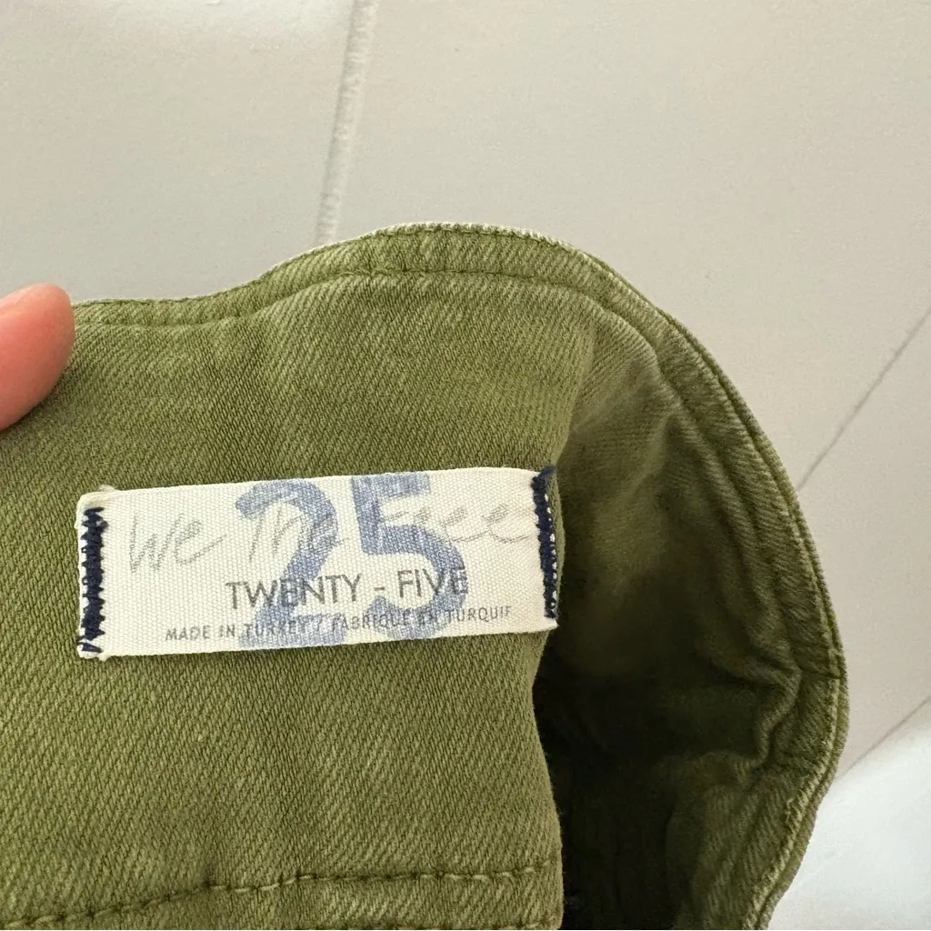 WE THE FREE Free People Virgo Mini Skirt Cadet Green Denim Women's Size 25 - Image 6