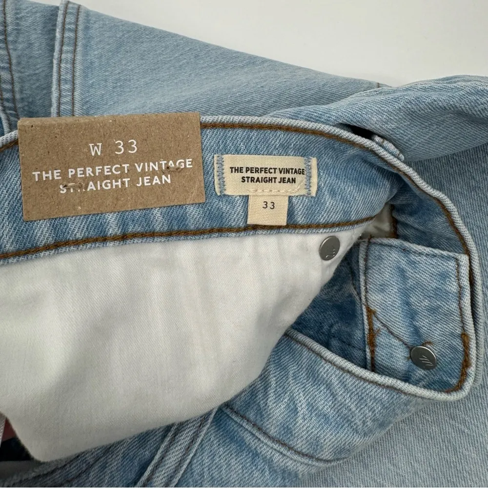 Madewell Women's The Perfect Vintage Straight Jean in Westanna Wash Size 33 NWT - Image 8