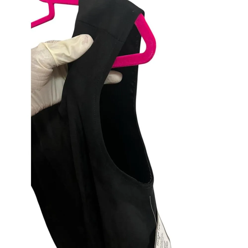 RACHEL ROY Suede Sleeveless Mini Shift Dress Jumper Pockets Women Size 6 NWT Black - Image 4