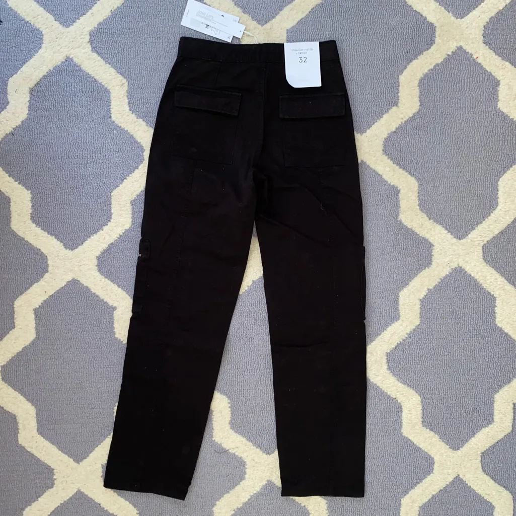 Bershka Black Cargo Pants - Image 4