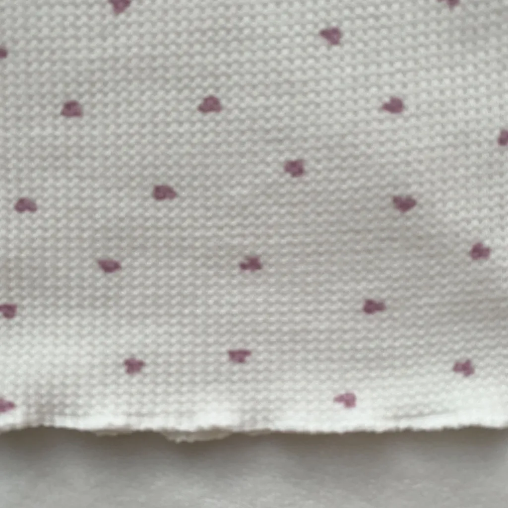 White and pink waffle knit lettuce trim tee Size L - Image 6