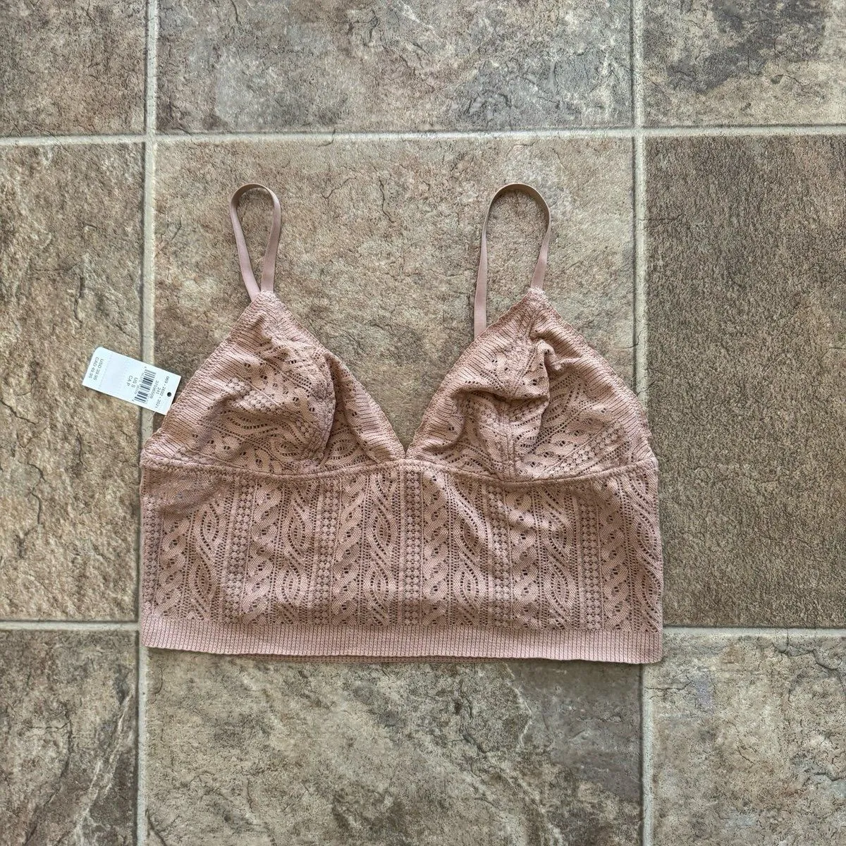 Aerie Bralette Tan Size Small - Image 2