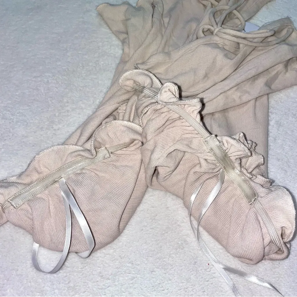 Womens NWT Princess Polly Beige Tie Front Crop top size Medium (10) - Image 7