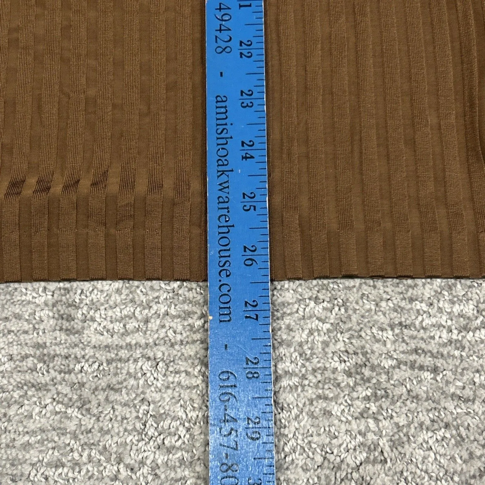 Hugo Boss Shirt Womens Medium Top Ribbed Brown Stretch Career Minimalist - Image 10