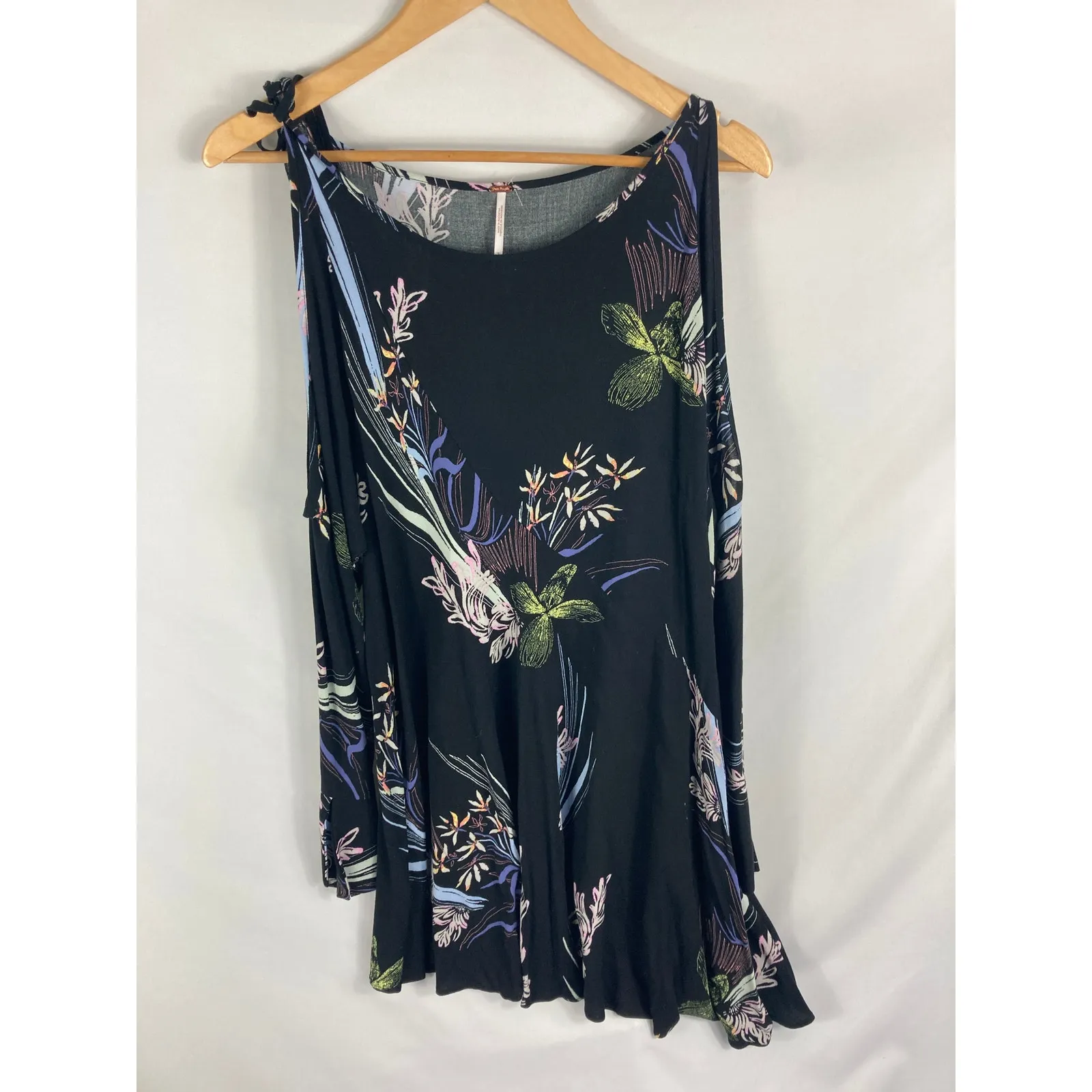 Free People Clear Skies Cold Shoulder Tunic H Lo Mini Dress Size Small - Image 4