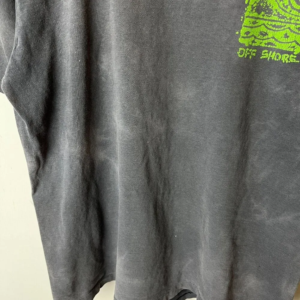 Off Shore Surf T Shirt Vintage 90s Womens Medium M Graphic Tee Gray - Image 5