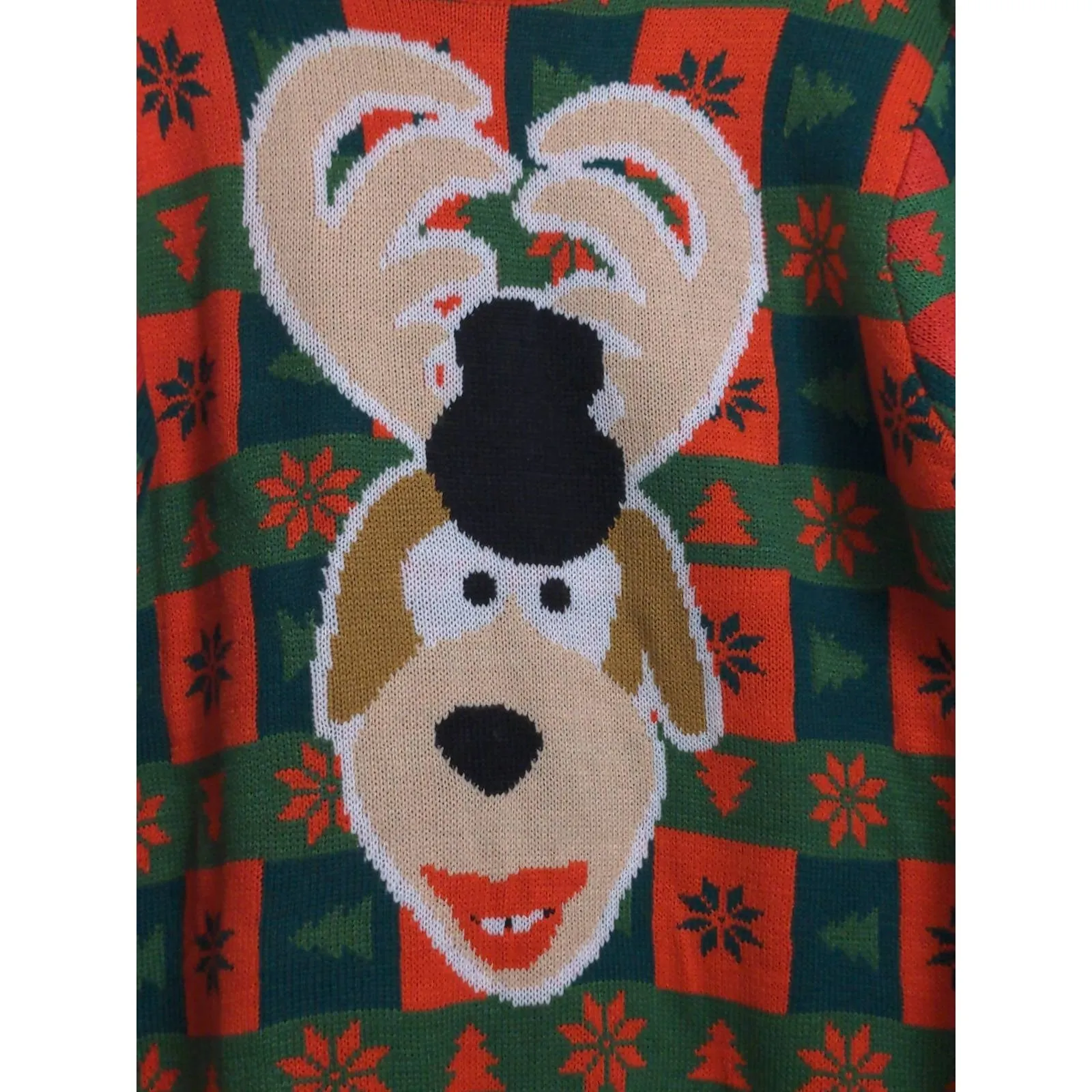 Ellen Degeneres Reindeer Pullover Ugly Christmas Sweater Women's L Red Green New - Image 2
