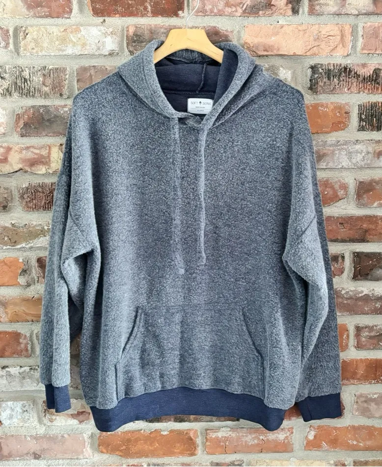 Soft Serve Blue Original Cloud Cotton Hoodie Sweatshirt, XL - Image 1