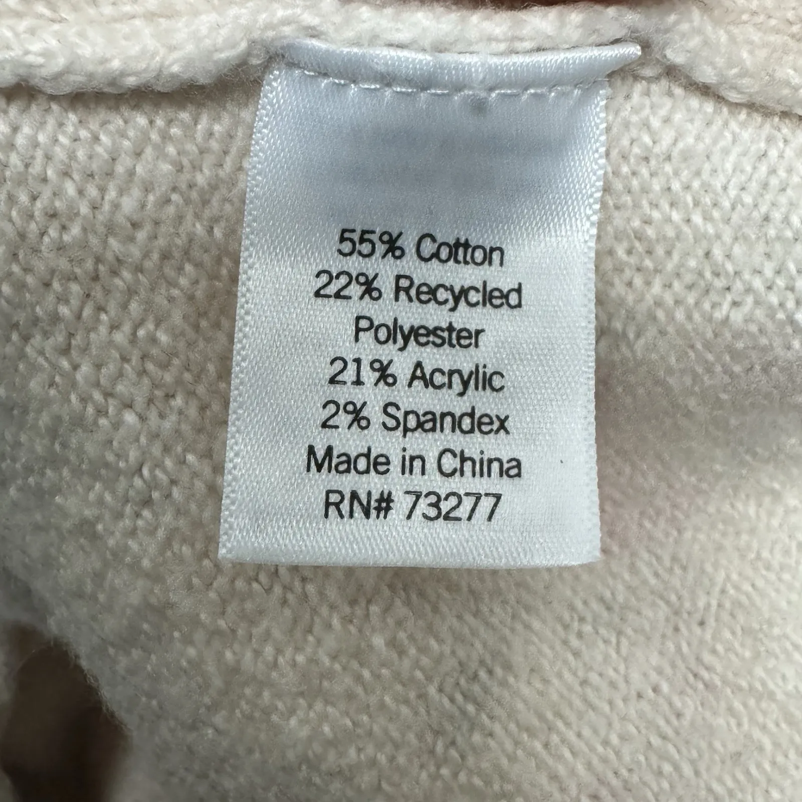 LC LAUREN CONRAD Women's XL Sweater Floral Creme Pink Fairy Spring Feminine Tan - Image 6