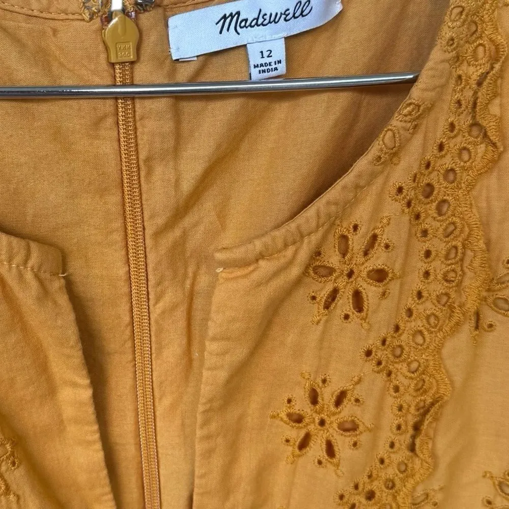 Madewell Scalloped Eyelet Midi Dress in tungsten glow 12 - Image 6