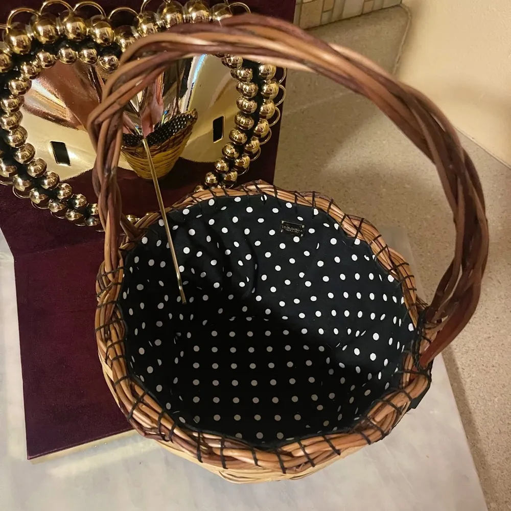 Authentic Dolce & Gabbana RARE Limited Edition Rattan Wicker Agnese Basket Bag - Image 9