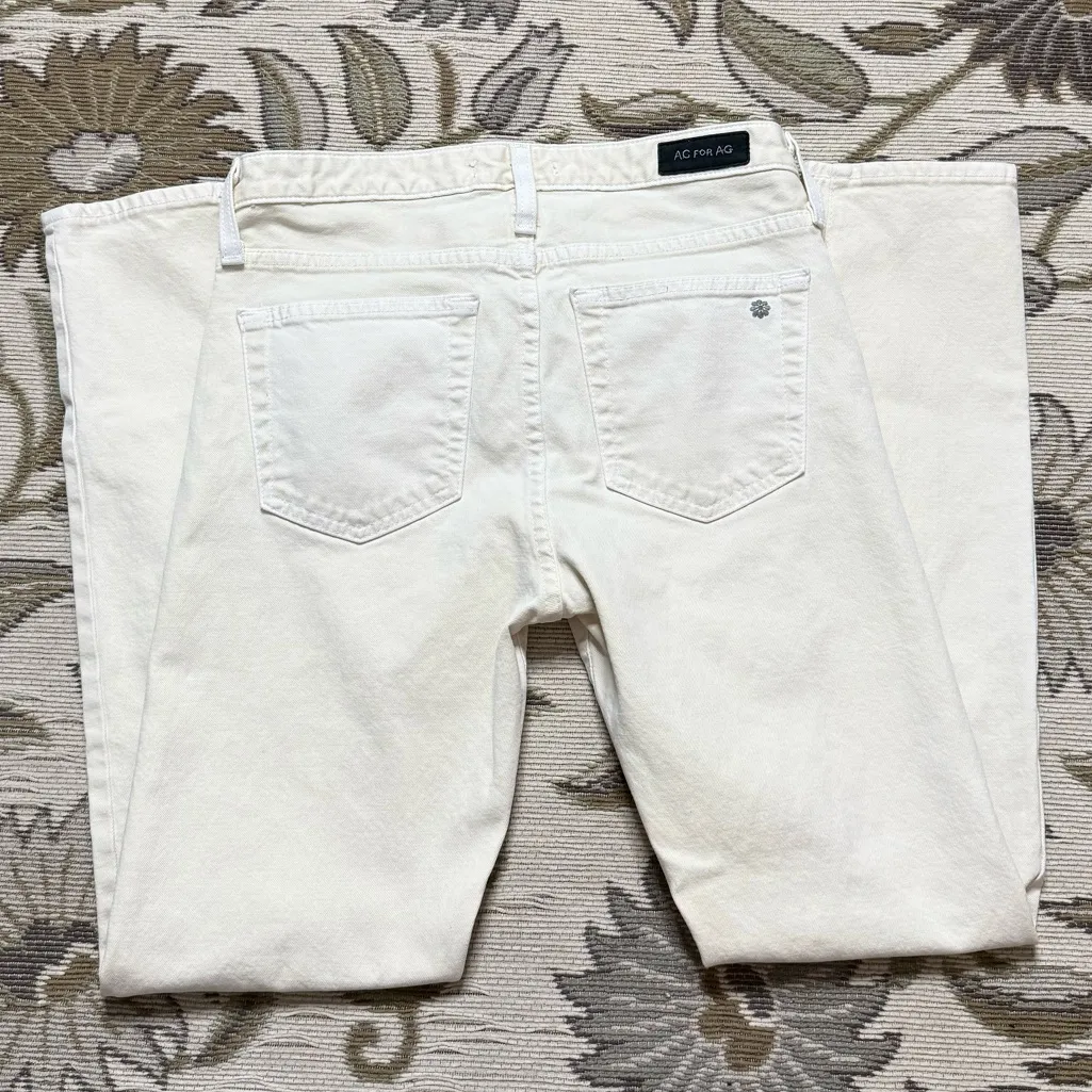 Alexa Chung AG Adriano Goldschmied Jeans Brianna Cream Skinny 26 - Image 3