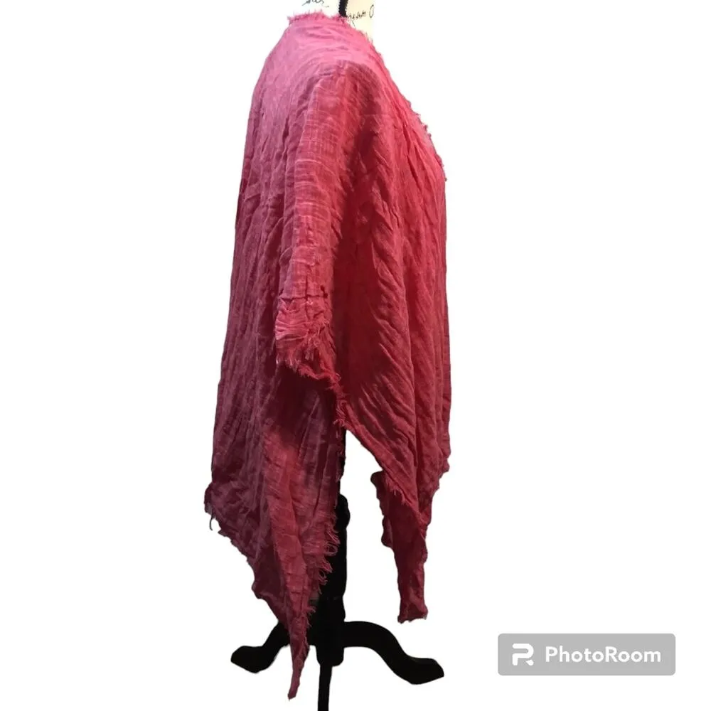 Vince Camuto Natural Sun Kissed Coral Cardigan Cover Up Beach Vacation Size OS - Image 3