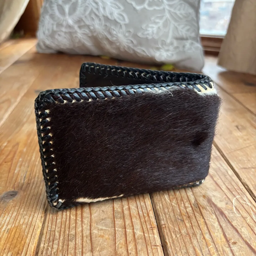 Western Cowhide Wallet Black - Image 2