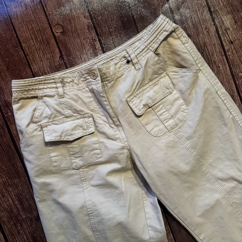 🤍 Brandy Melville Tan Cargo Pants – One Size – Utility Pockets 🤍 - Image 3