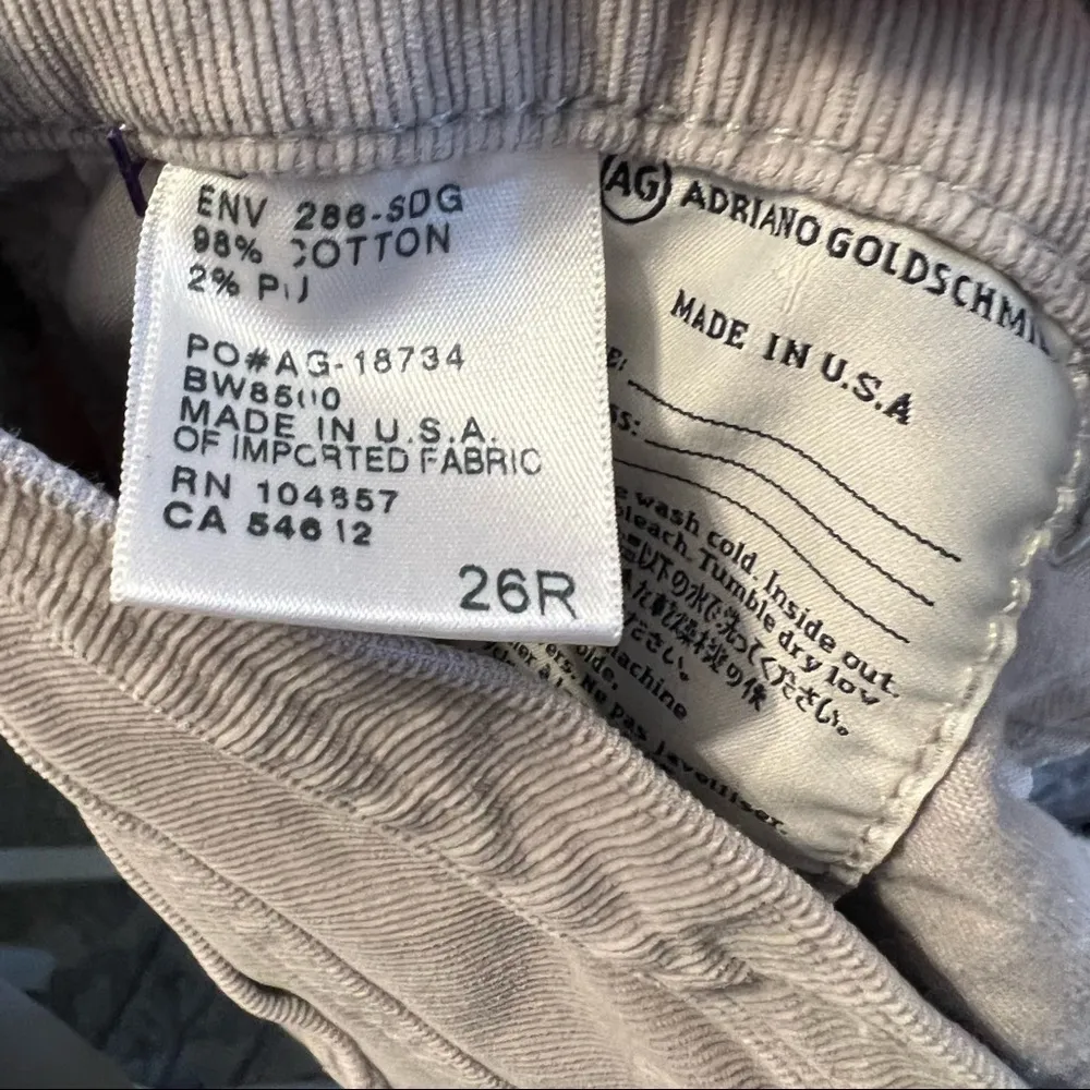 AG ADRIANO GOLDSCHMIED The Stevie Slim Straight Corduroy - Image 8