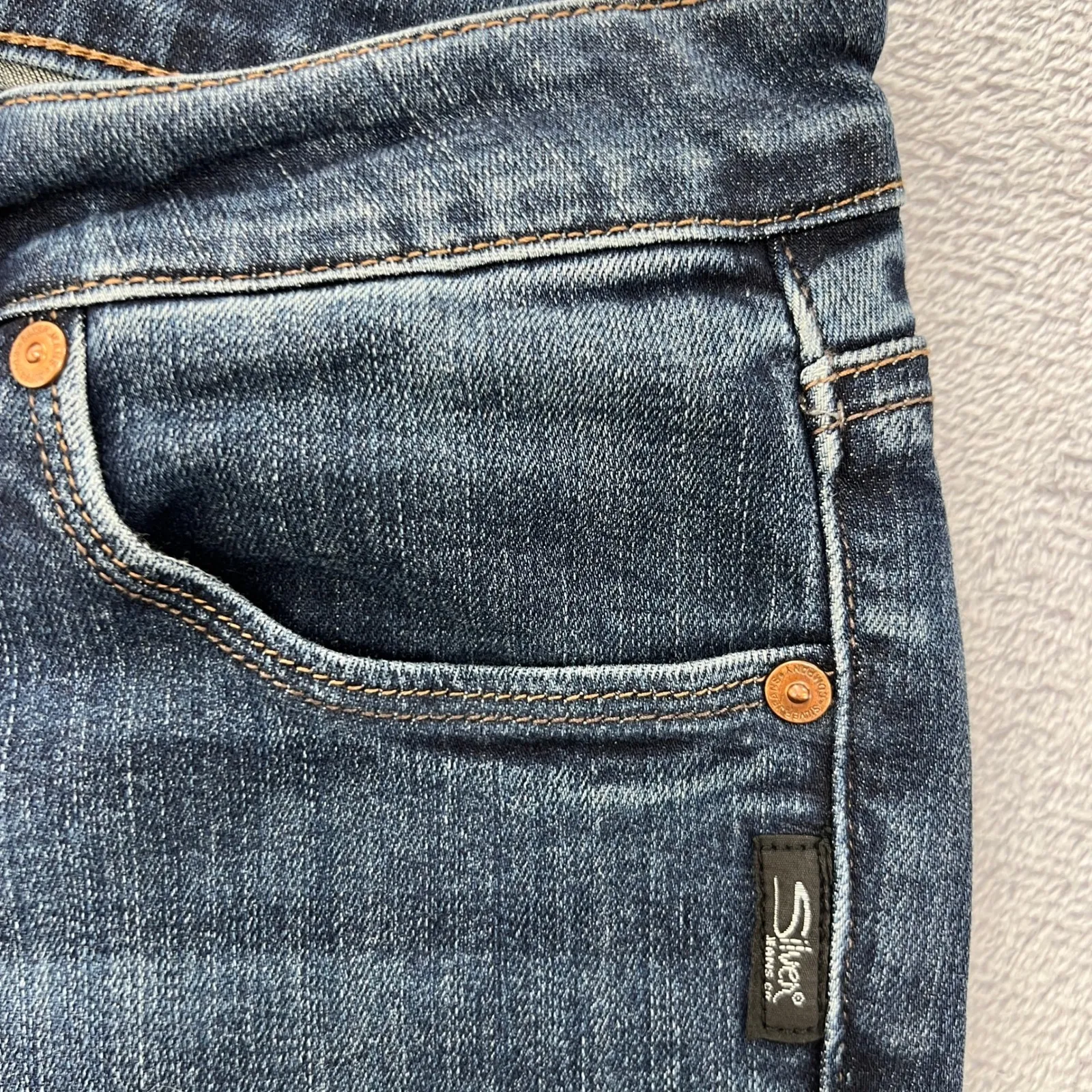 Silver Jeans Co. Most Wanted Skinny Jeans‎ Dark Wash Denim Womens Size 27x27 - Image 8