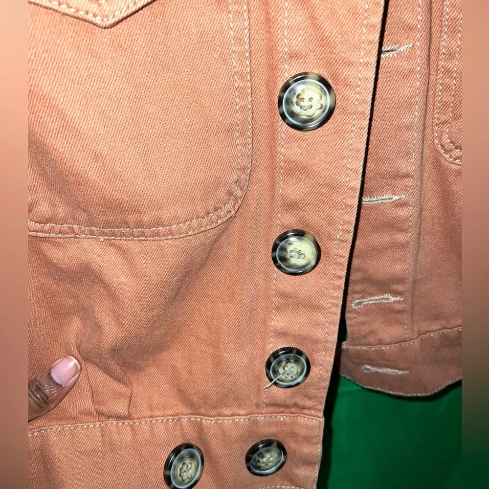 Free people denim jacket size extra small 100% Cotton - Image 9