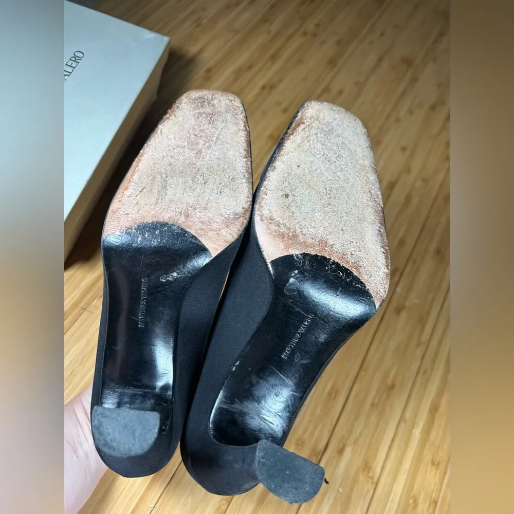 Vintage Martinez Valero Black Microtech size 10 Heel Used - Image 7