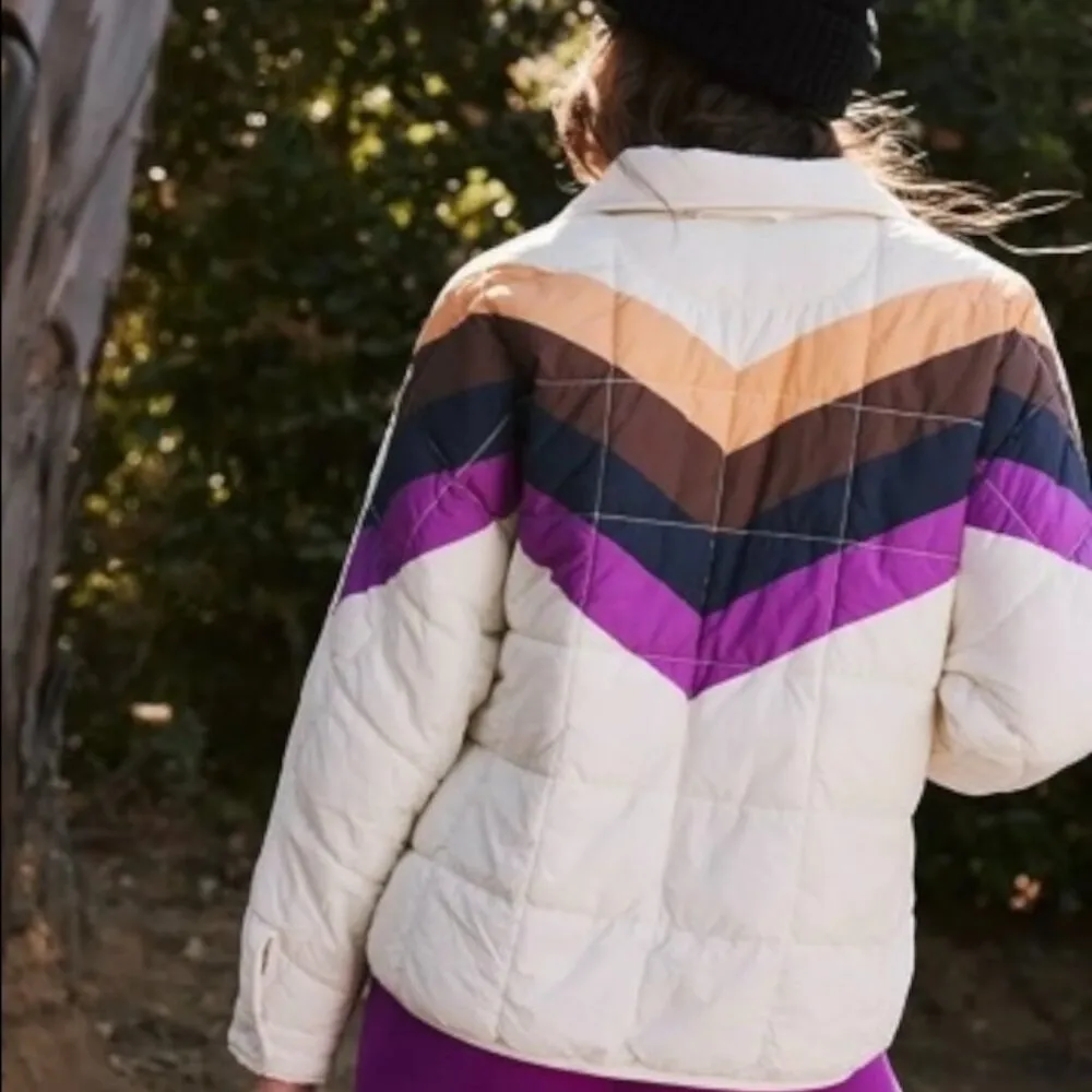 FP Movement x Hatch Printed Puffer Jacket XS NWT Winter Cold Maternity Insulated White - Image 2