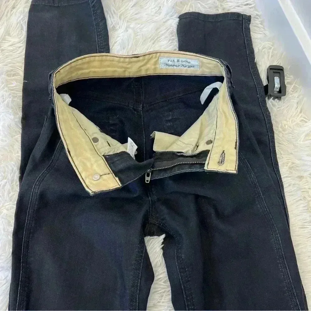 Rag & Bone New York Womens's/Girls Black Plush Jeans/Leggings Size 25 - Image 6