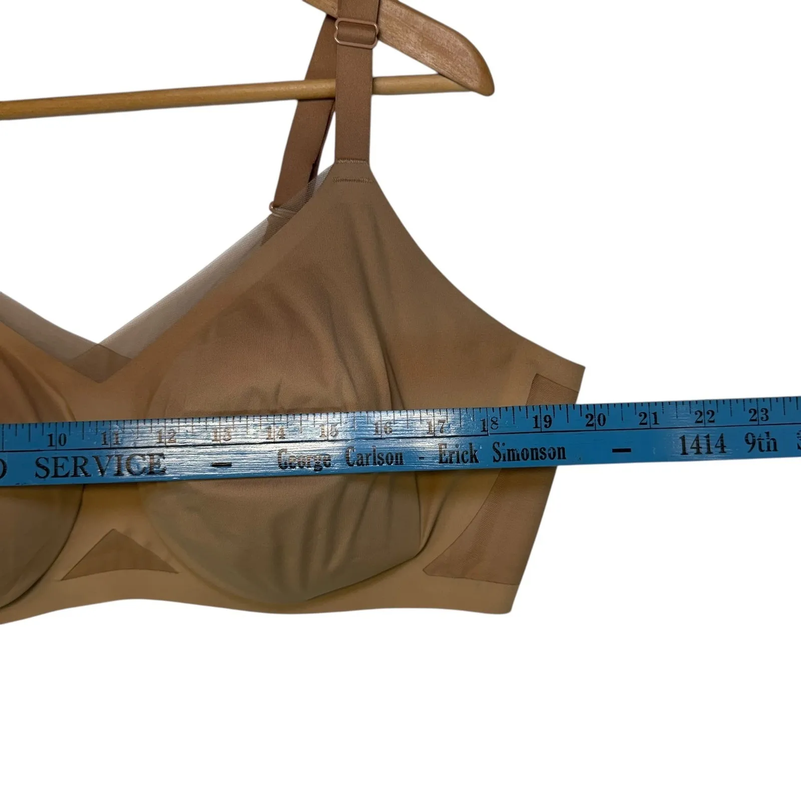 HONEYLOVE 3X Sculpting Bra 44DD E DDD F Beige Full Support Smoothing Comfort Tan Size undefined - Image 6