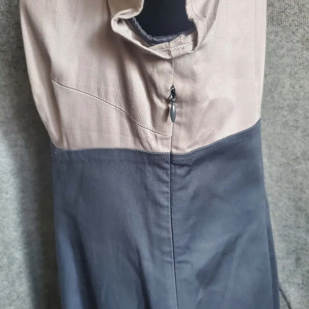 Boden grey Colorblock Beaded Sheath Dress sz 10L - Image 4