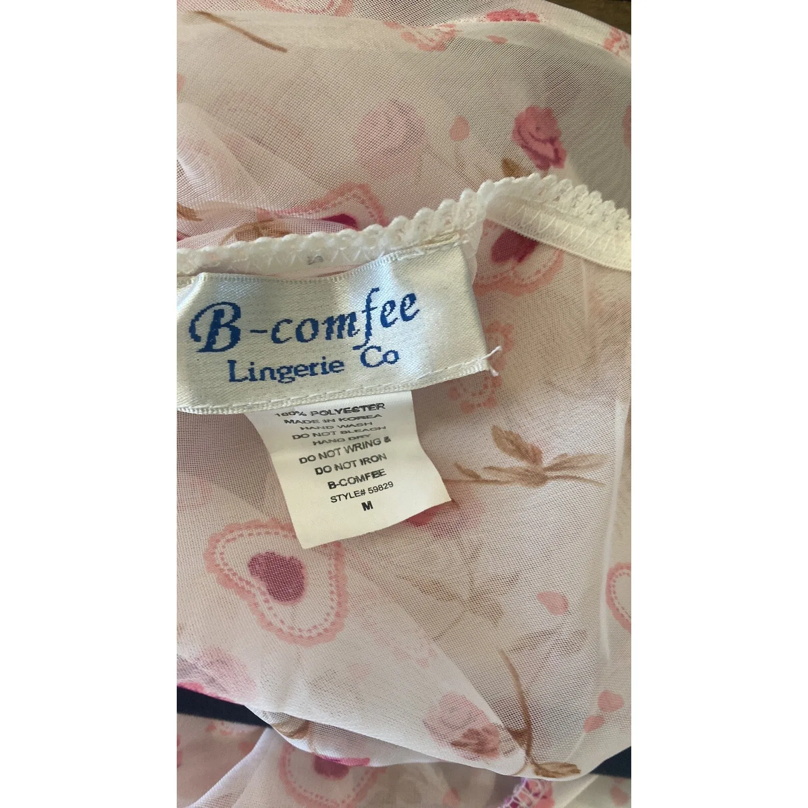 B‎ Comfee Womens Medium Babydoll Open Front Chemise Coquette Feminine Lingerie - Image 5