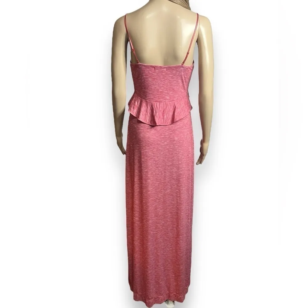 Max Studio Maxi Sleeveless Dress Red Marble Ruffle Bodice Women’s Size Small - Image 6