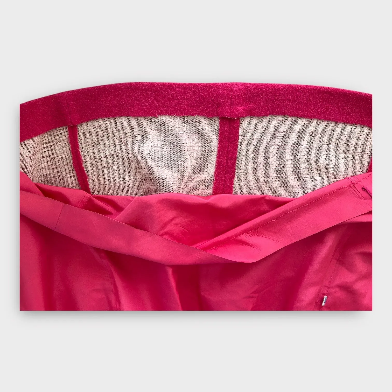 Vintage 60s Sycamore Hot Pink Boucle Wool Double Breasted Swing Coat Women's M L Size L - Image 12