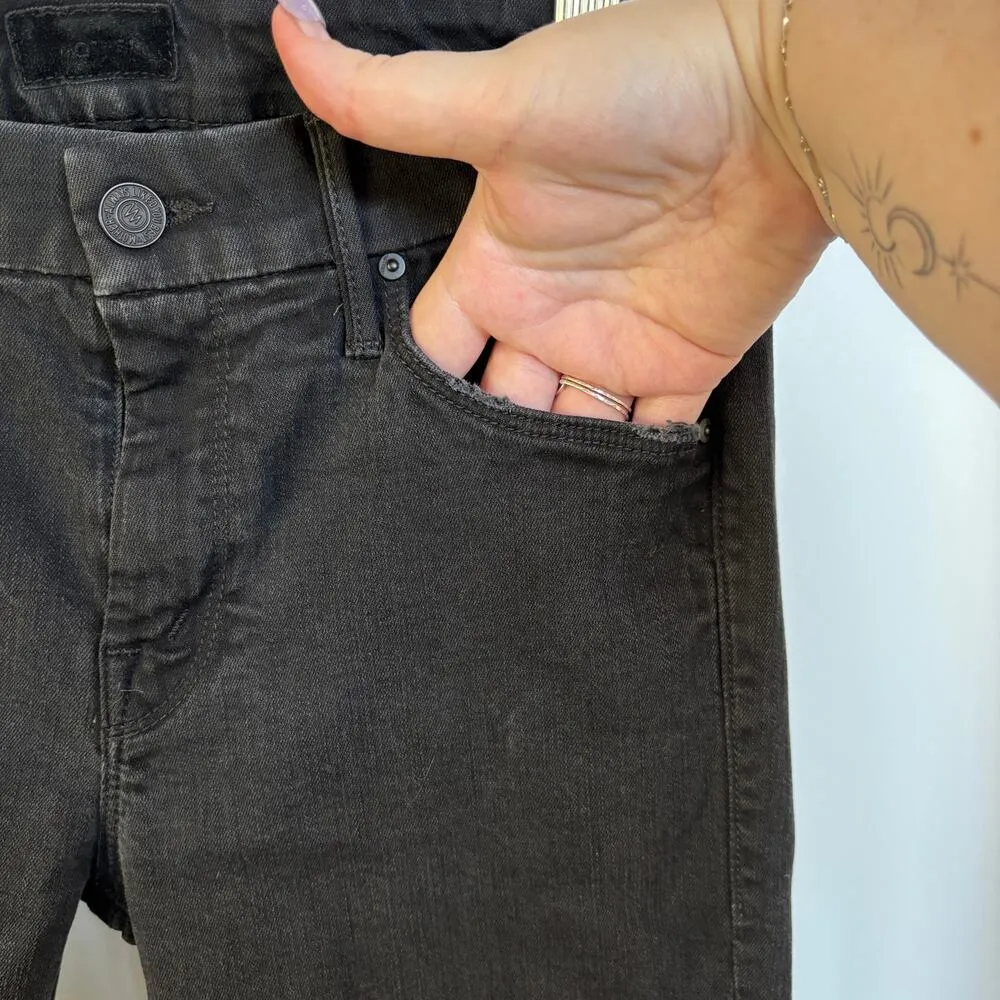 Mother The Looker Not Guilty Black Skinny Jeans Edgy Classic Punk Rocker Size 28 - Image 8