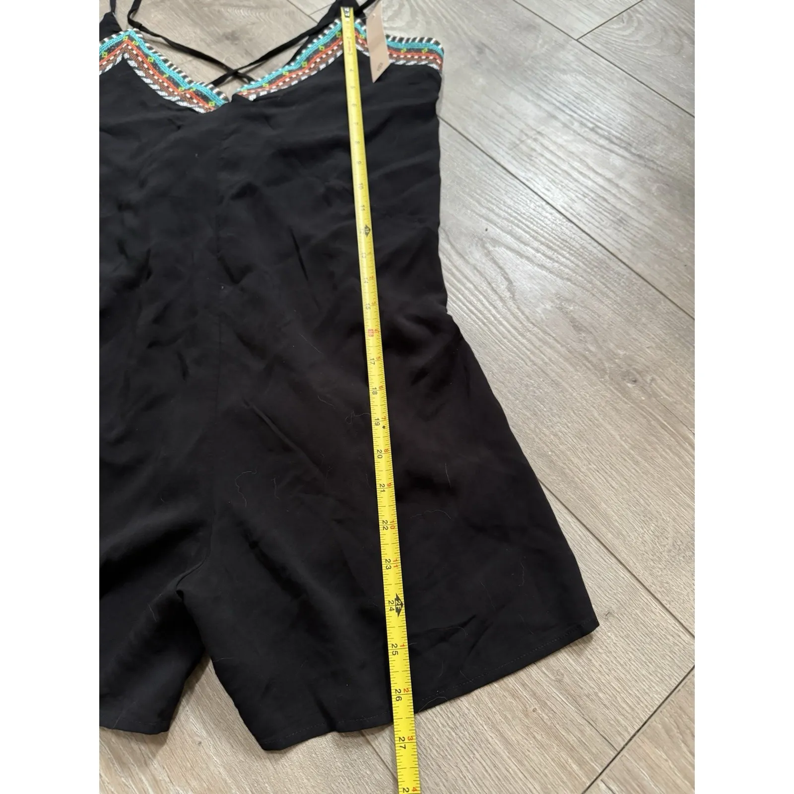 NWT Nanette Lepore Tribal‎ Beat Romper Black Swim Coverup Size S - Image 7