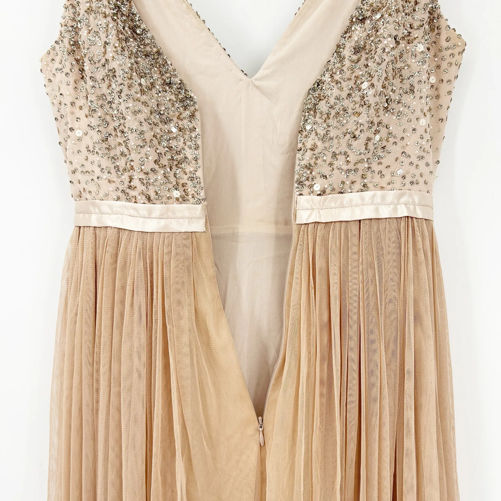 Anthropologie x BHLDN Wedding Bridesmaid Avery Sequin‎ Tulle Maxi Dress Size 2 - Image 12