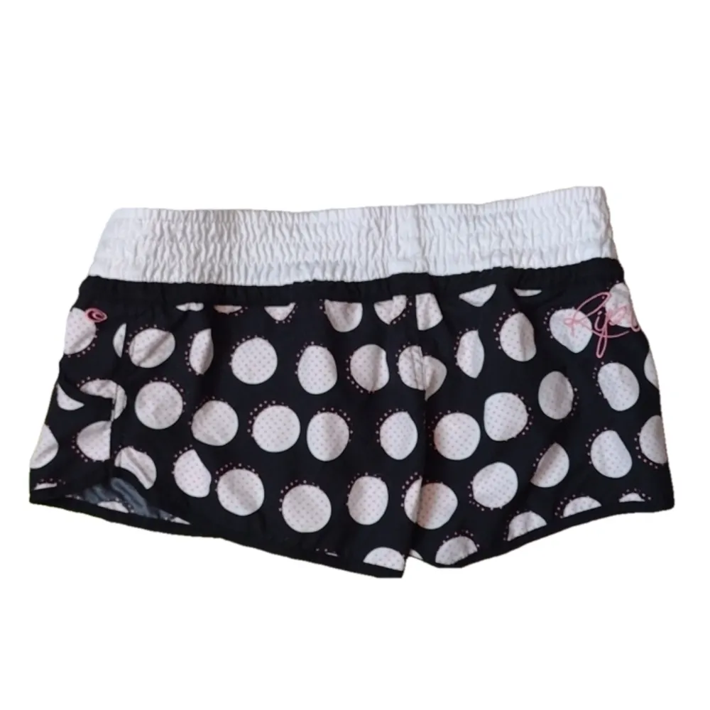 Rip CURL - pink black polka dot board shorts size 12 - Image 3