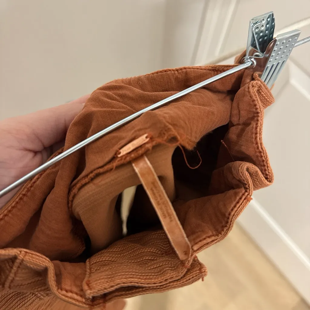 Free People Rust Button-Accent Mini Skirt - Image 3