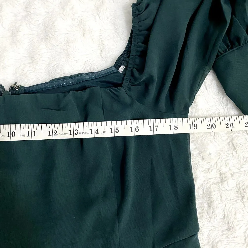 NWOT Lulus Feel the Romance Emerald Green Off-the-Shoulder Maxi Dress 1X - Image 7