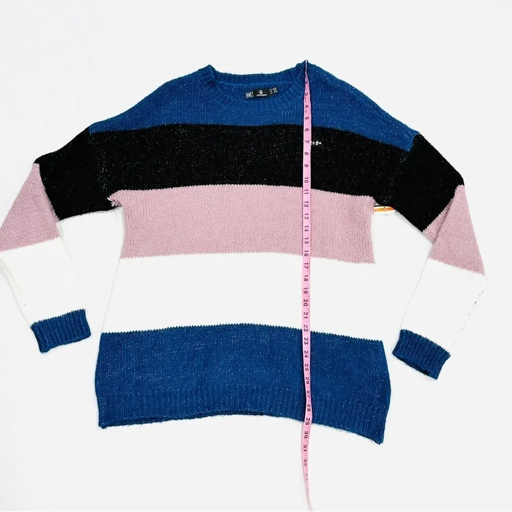 Volcom  Oversized Multicolor Striped Fuzz Buster Sweater - Image 5