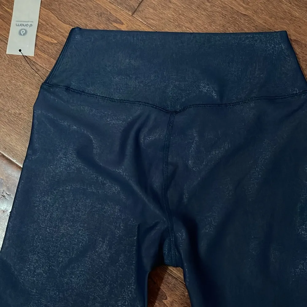 Foil Print Crossover Legging True Navy Blue Size M - Image 7