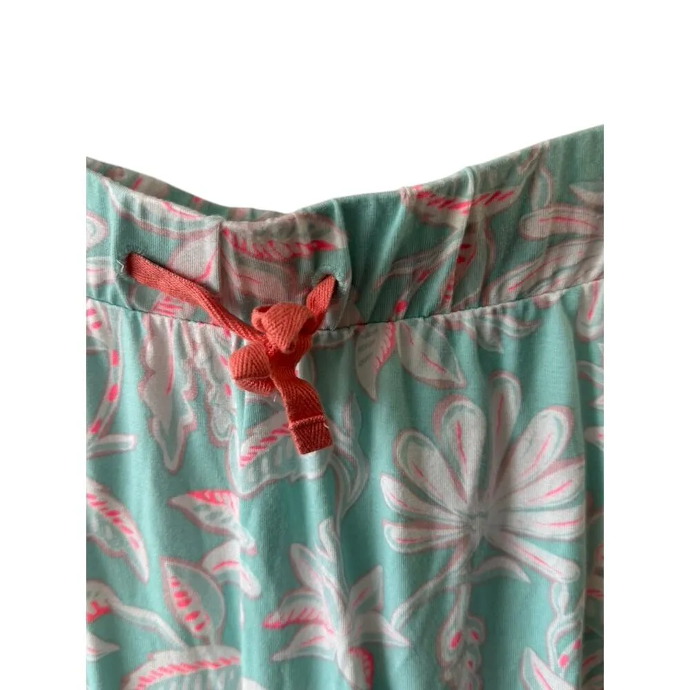 Vineyard Vines Cay Floral Island Paradise Blue & Pink Lounge Pajama Shorts Sz XL - Image 2