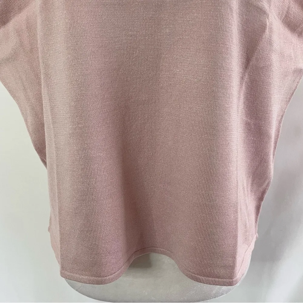 New The General Good Ruffle V-Neck Sleeveless Sweater Knit Top Rose Pink Size XL - Image 6