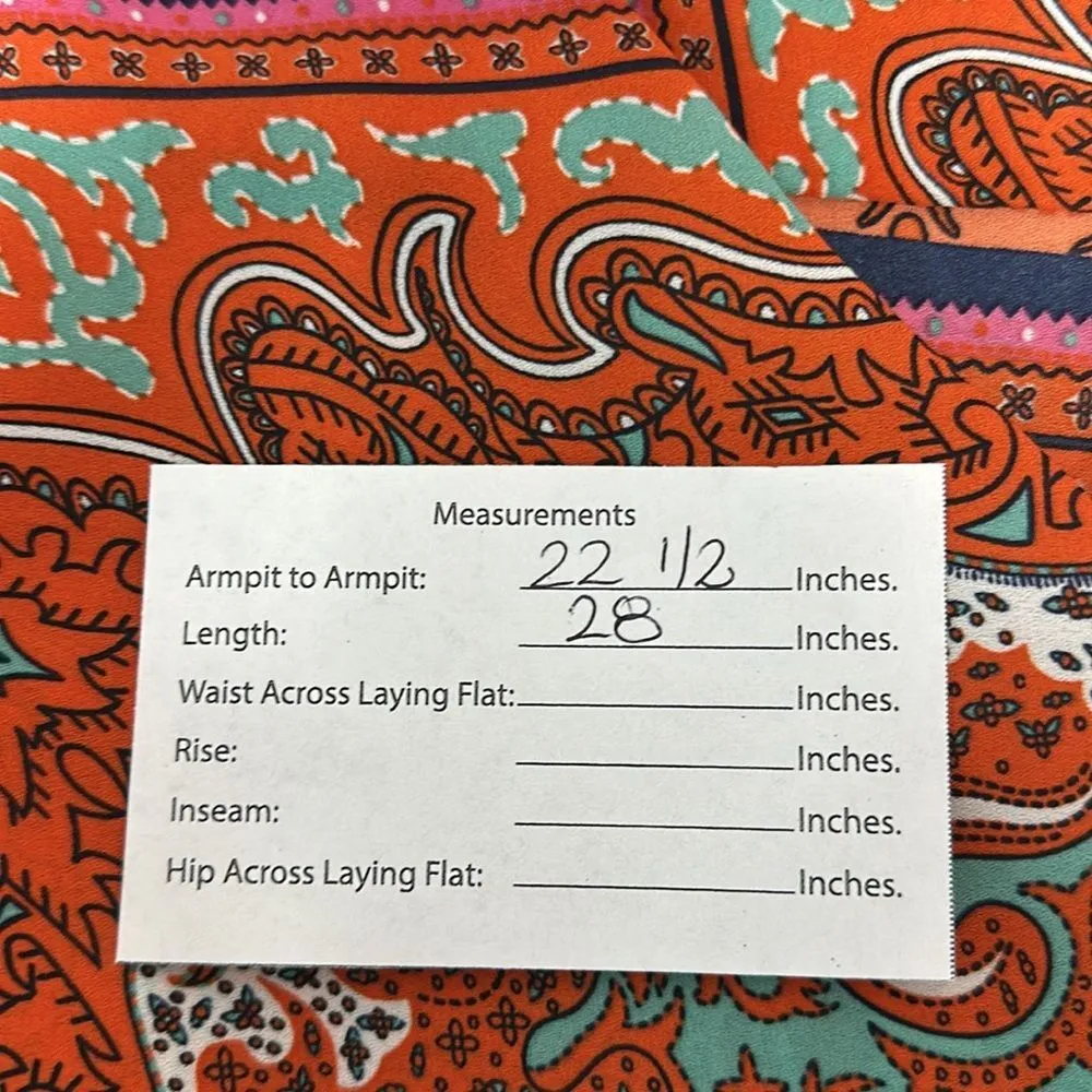 Anthropologie Violet + Claire Womens XL Sleeveless Boho Scarf Print Top Blouse - Image 6