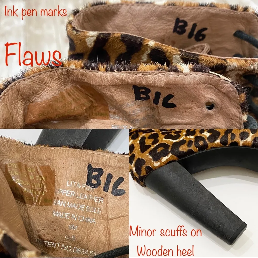 Jeffrey Campbell Lita Fur Leopard Platform Boots Size 6 - Image 15