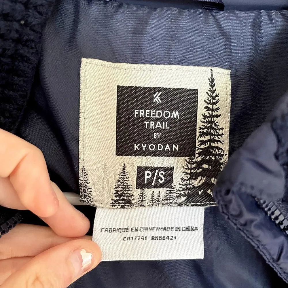Freedom Trail by Kyodan navy blue sweater warm winter casual pockets knit - Image 5