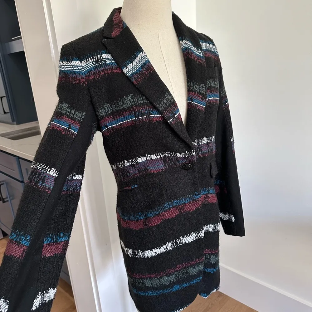 $650 - Rag & Bone Mohair Blend Striped Jacket Blazer - XS - Image 6