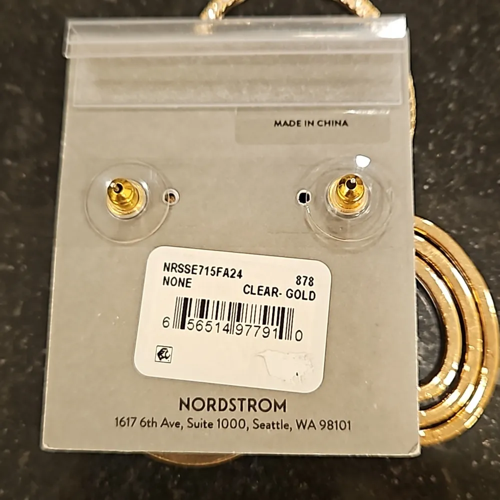 💕NORDSTROM RACK💕 Crystal Pavé Front Drop Earrings ~ Gold Clear NWT - Image 6