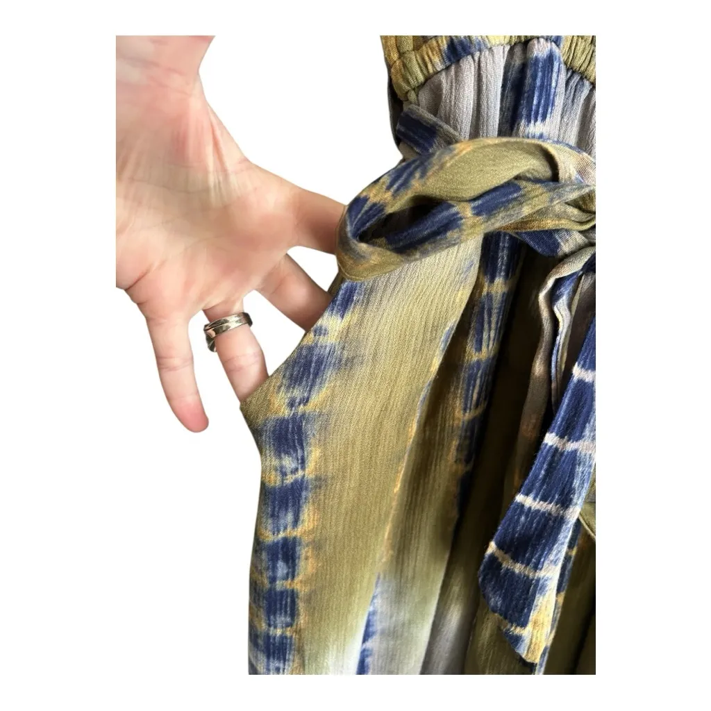 Shop Neighbor green and blue tie dye romper Size Medium - Image 7