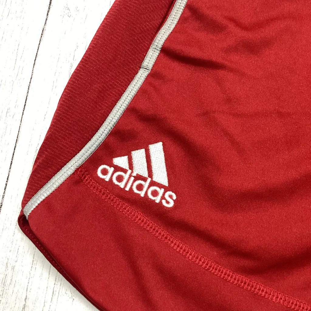 NWT adidas Red White & Grey Shorts Size Medium - Image 2