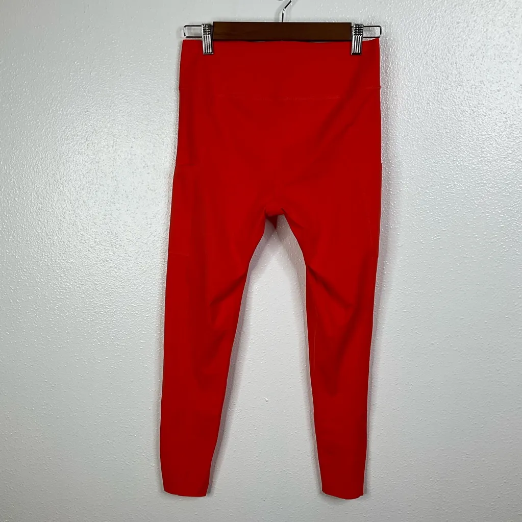 Parade Orange Full Length Leggings with Pockets Size Medium - Image 2
